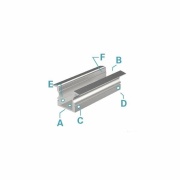 Profil, T-Profil hoch ET-02-10, 10 - 11,3 mm LED Stripes, Aluminium, Silber, Eloxiert, Tiefe: 3000 m