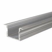 Profil, T-Profil hoch ET-02-15, 15 - 16,3 mm LED Stripes, Aluminium, Silber, Eloxiert, Tiefe: 2000 m