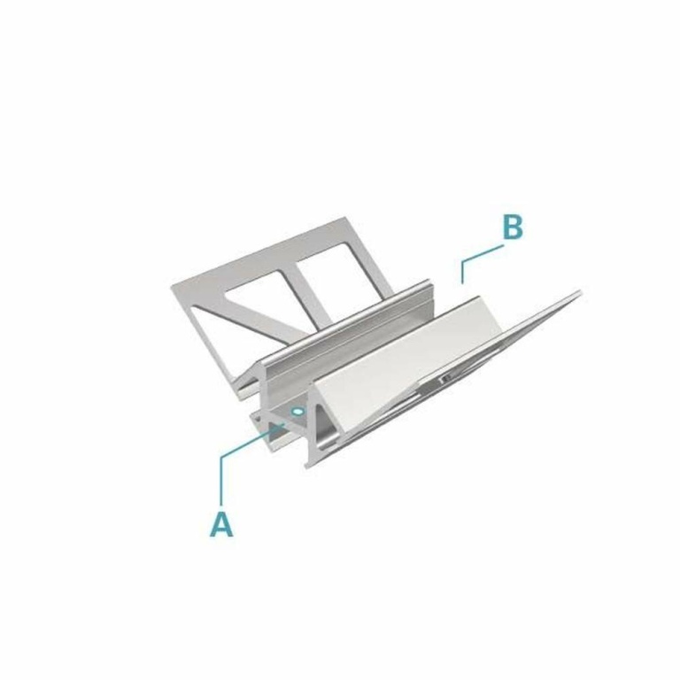 Deko-Light Profil, Fliesen-Profil Ecke innen EV-01-08, 8 - 9,3 mm LED Stripes, Aluminium, Silber, Eloxiert, Tie