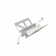 Profil, Fliesen-Profil Ecke innen EV-01-08, 8 - 9,3 mm LED Stripes, Aluminium, Silber, Eloxiert, Tie