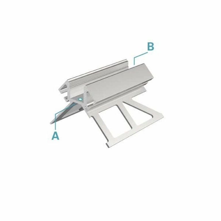 Deko-Light Profil, Fliesen-Profil Ecke außen EV-02-08, 8 - 9,3 mm LED Stripes, Aluminium, Silber, Eloxiert, Tie