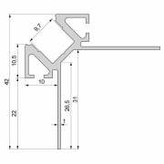 Profil, Fliesen-Profil Ecke außen EV-02-08, 8 - 9,3 mm LED Stripes, Aluminium, Silber, Eloxiert, Tie