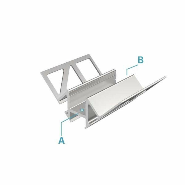 Deko-Light Profil, Fliesen-Profil Ecke innen EV-01-12, 12 - 13,3 mm LED Stripes, Aluminium, Silber, Eloxiert, T