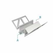 Profil, Fliesen-Profil Ecke innen EV-01-12, 12 - 13,3 mm LED Stripes, Aluminium, Silber, Eloxiert, T