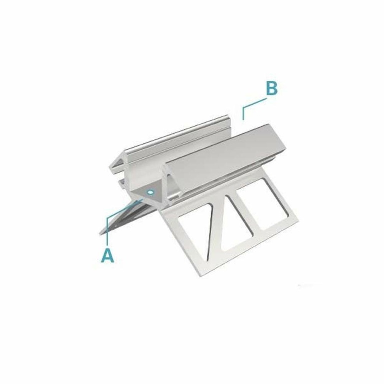 Deko-Light Profil, Fliesen-Profil Ecke außen EV-02-12, 12 - 13,3 mm LED Stripes, Aluminium, Silber, Eloxiert, T