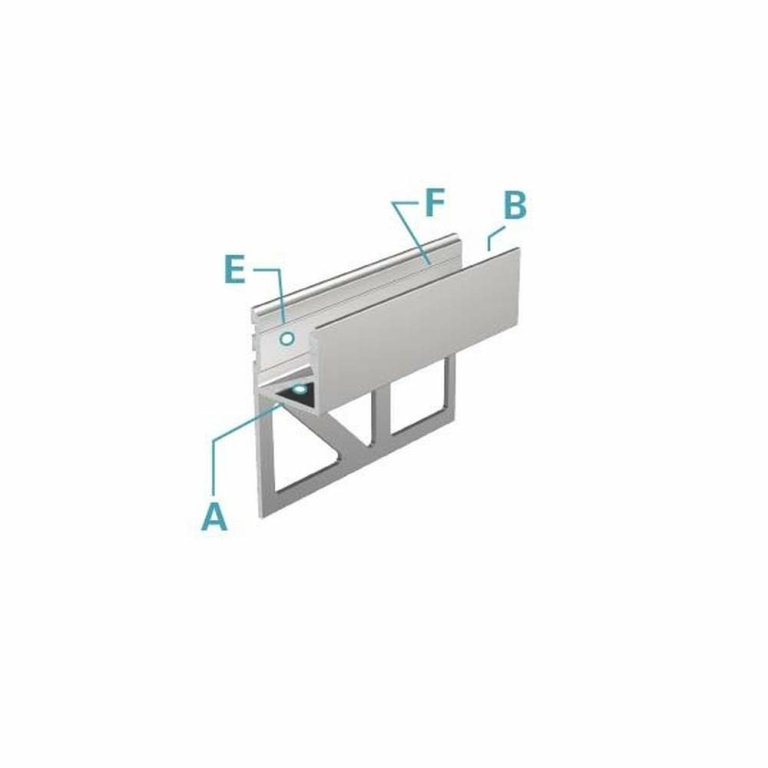 Deko-Light Profil, Fliesen-Profil Abschluss EA-03-12, bis 12 mm LED Stripe, Aluminium, Silber, Eloxiert, Tiefe: