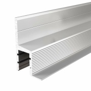 Profil, Trockenbau-Profil, Deckenvoute EL-03-10, 12mm LED Stripes, Aluminium, Weiß, Tiefe: 2500 mm,