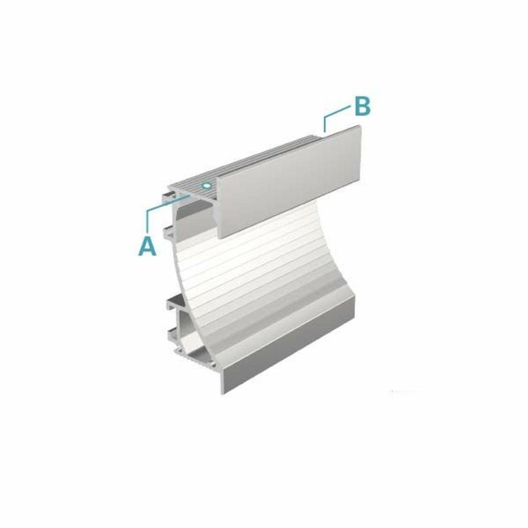 Deko-Light Profil, Trockenbau-Profil, Wandvoute EL-02-12, 14mm LED Stripes, Aluminium, Weiß, Tiefe: 2000 mm, Br