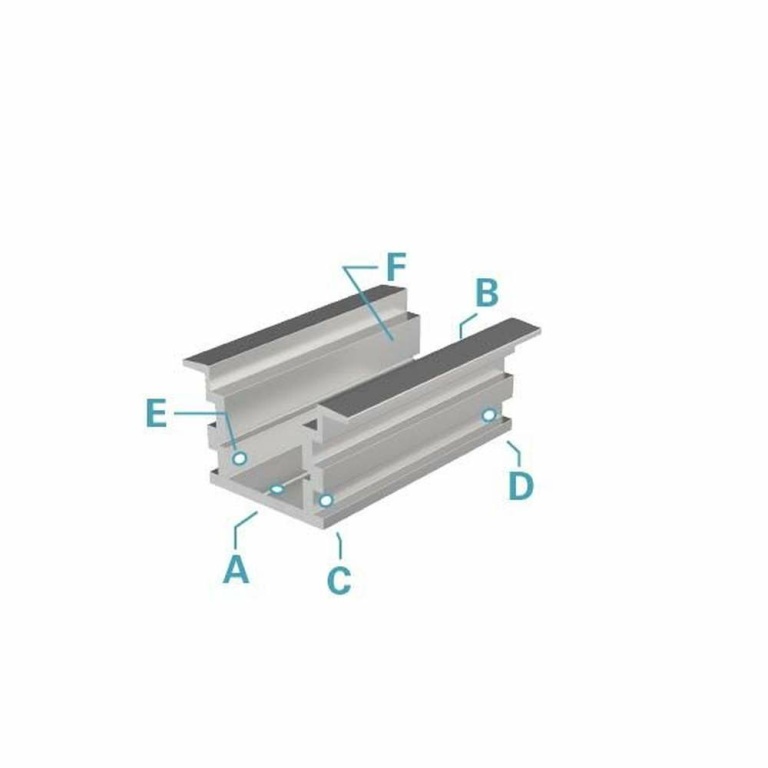 Deko-Light Profil, IP-Profil, T-hoch ET-05-15, 15 - 16,3 mm LED Stripes, Aluminium, Silber, Eloxiert, Tiefe: 20