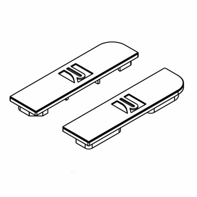 Deko-Light Profil Endkappe, Endkappe P-AM-02-10 Set 2 Stk, Kunststoff, Grau