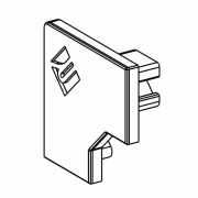 Profil Endkappe, Endkappe E-EV-02-08 Set 2 Stk, Kunststoff, Grau