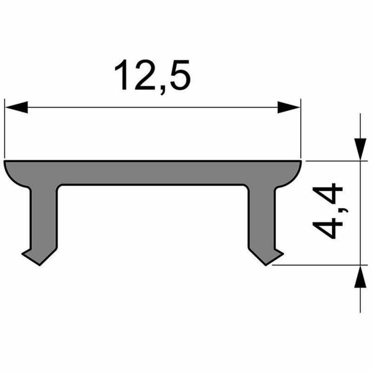 Deko-Light Deko-Light, Profil Abdeckung, Abdeckung P-01-08, Kunststoff, Transparent 95% Transmission, Tiefe: 10