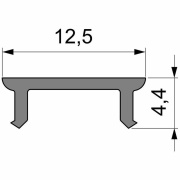 Deko-Light, Profil Abdeckung, Abdeckung P-01-08, Kunststoff, Transparent 95% Transmission, Tiefe: 10