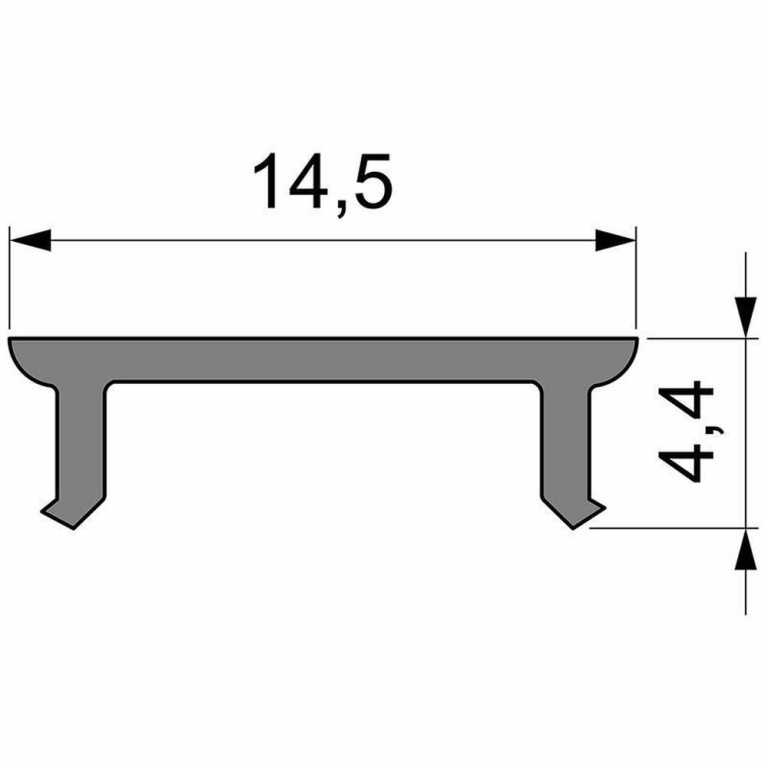 Deko-Light Deko-Light, Profil Abdeckung, Abdeckung P-01-10, Kunststoff, Transparent 95% Transmission, Tiefe: 10