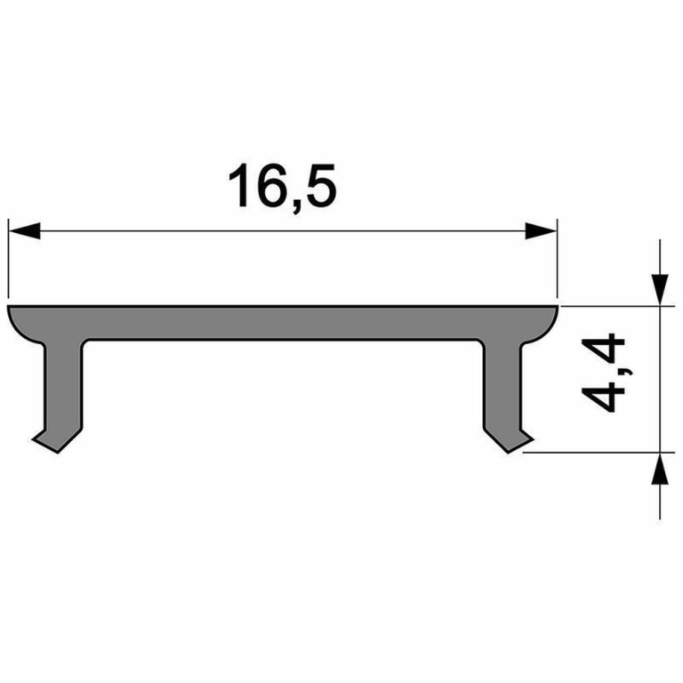 Deko-Light Deko-Light, Profil Abdeckung, Abdeckung P-01-12, PMMA, Transparent 95% Transmission, Tiefe: 3000 mm