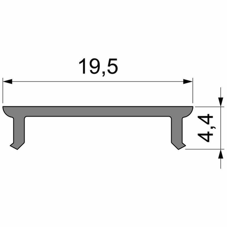 Deko-Light Deko-Light, Profil Abdeckung, Abdeckung P-01-15, Kunststoff, Transparent 95% Transmission, Tiefe: 10