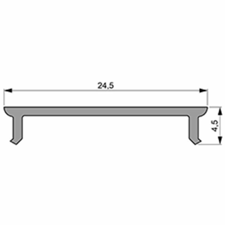 Deko-Light Deko-Light, Profil Abdeckung, Abdeckung P-01-20, Kunststoff, Transparent 95% Transmission, Tiefe: 10