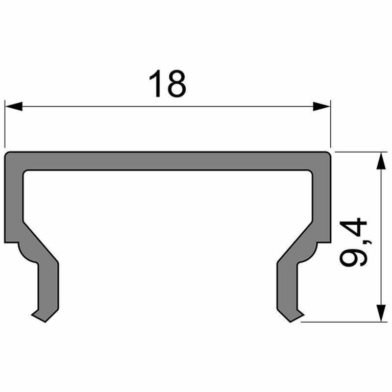 Deko-Light Deko-Light, Profil Abdeckung, Abdeckung H-01-12, Kunststoff, Teiltransparent 75% Transmission, Tiefe