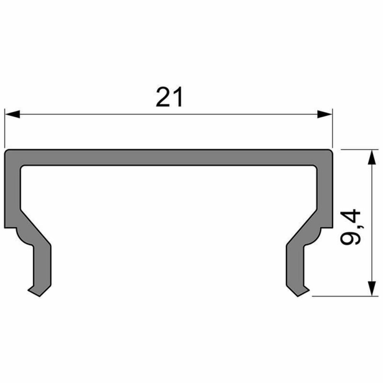 Deko-Light Deko-Light, Profil Abdeckung, Abdeckung H-01-15, Kunststoff, Teiltransparent 75% Transmission, Tiefe