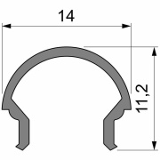 Deko-Light, Profil Abdeckung, Abdeckung R-01-08, Kunststoff, Satiniert 40% Transmission, Tiefe: 1000