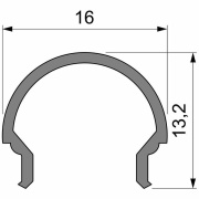 Deko-Light, Profil Abdeckung, Abdeckung R-01-10, Kunststoff, Satiniert 40% Transmission, Tiefe: 4000