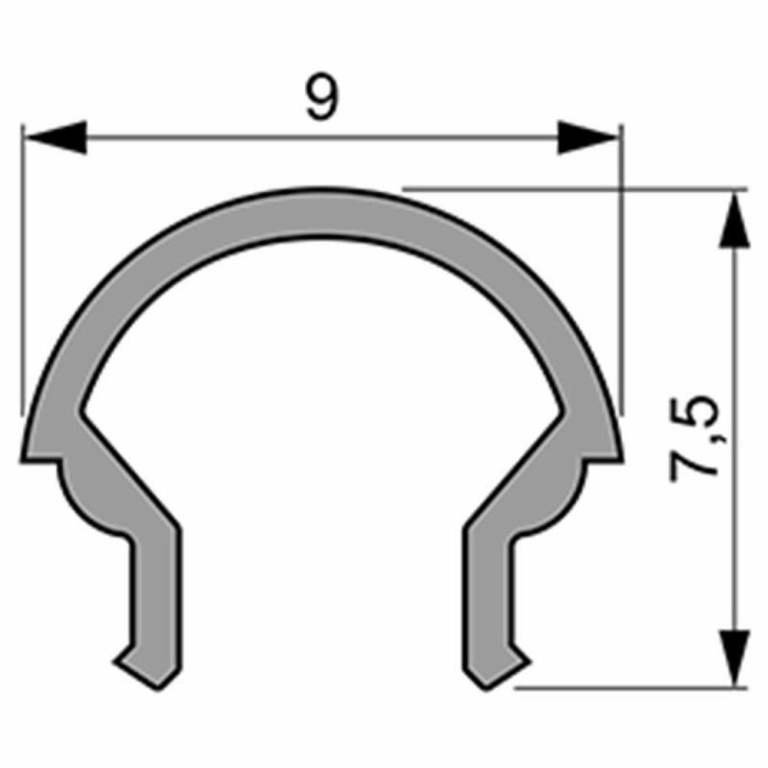 Deko-Light Deko-Light, Profil Abdeckung, Abdeckung R-01-05, Kunststoff, Satiniert 40% Transmission, Tiefe: 1000