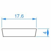 Deko-Light, Profil Abdeckung, Abdeckung I-01-12, Kunststoff, Satiniert 40% Transmission, Tiefe: 2000