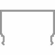 Deko-Light, Profil Abdeckung, PLANO MS - Diffusor opal, Länge 2500mm, Kunststoff, Opal, Tiefe: 2500