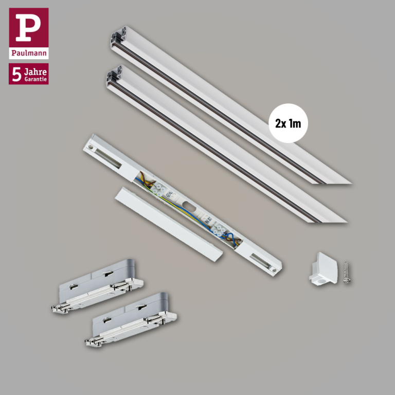 Paulmann URail Basissystem Weiß Bundle-Set 2x 1m Schiene