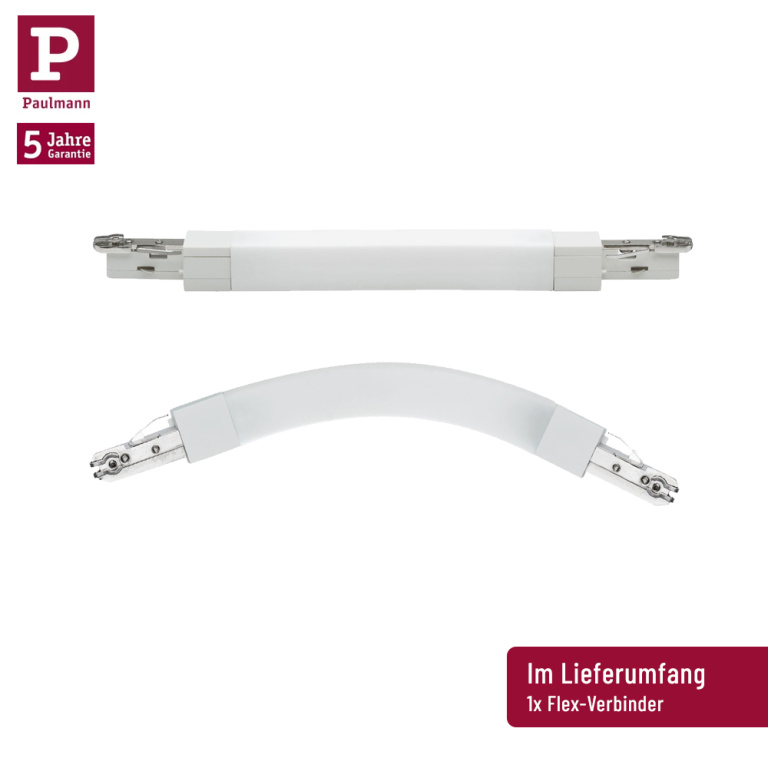 Paulmann URail Basis-Set Weiß + 3x Schiene 1m + Kabel-Einspeisung