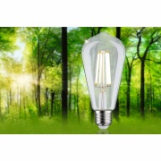 Eco-Line Filament 230V LED Kolben ST64 E27   840lm 4W 3000K  Klar