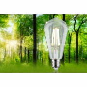 Eco-Line Filament 230V LED Kolben ST64 E27   840lm 4W 4000K  Klar