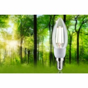 Eco-Line Filament 230V LED Kerze E14   525lm 2,5W 4000K  Klar