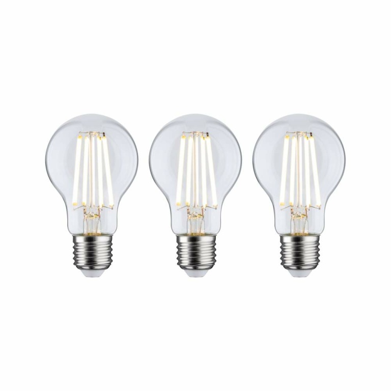 Paulmann Eco-Line Filament 230V LED Birne E27 3er-Pack  3x840lm 3x4W 3000K  Klar