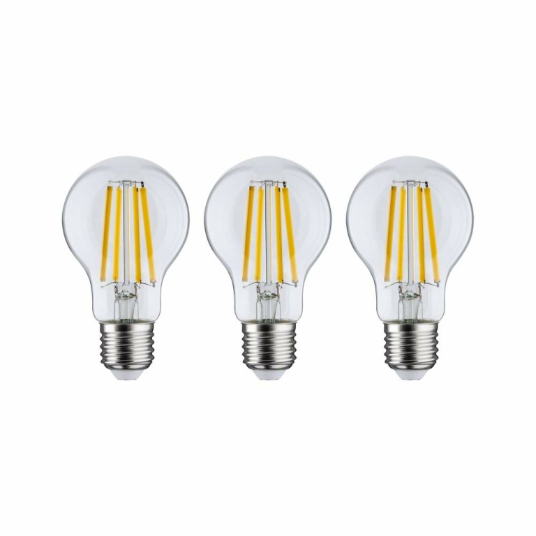 Paulmann Eco-Line Filament 230V LED Birne E27 3er-Pack  3x840lm 3x4W 3000K  Klar