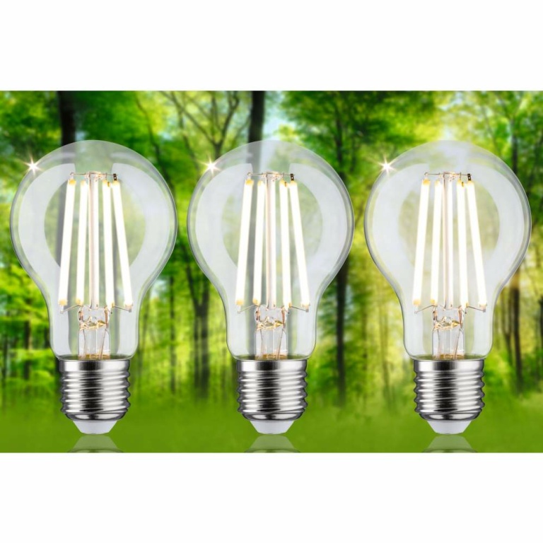 Paulmann Eco-Line Filament 230V LED Birne E27 3er-Pack  3x840lm 3x4W 3000K  Klar