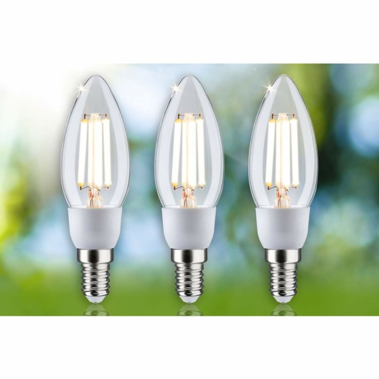 Paulmann Eco-Line Filament 230V LED Kerze E14   3x525lm 3x2,5W 3000K  Klar