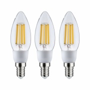 Eco-Line Filament 230V LED Kerze E14   3x525lm 3x2,5W 3000K  Klar