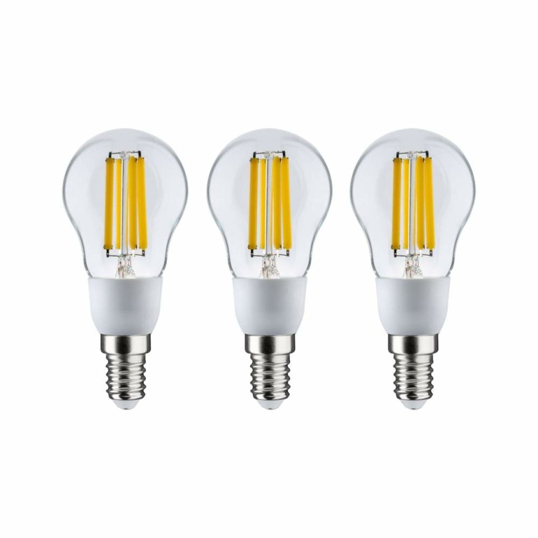 Paulmann Eco-Line Filament 230V LED Tropfen E14 3er-Pack  100mm 3x525lm 3x2,5W 3000K  Klar