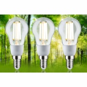 Eco-Line Filament 230V LED Tropfen E14 3er-Pack  100mm 3x525lm 3x2,5W 3000K  Klar