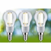 Eco-Line Filament 230V LED Tropfen E14 3er-Pack  100mm 3x525lm 3x2,5W 3000K  Klar