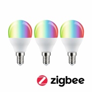 Standard 230V Smart Home Zigbee 3.0 LED Tropfen E14 3x470lm 3x5W RGBW+ dimmbar Matt