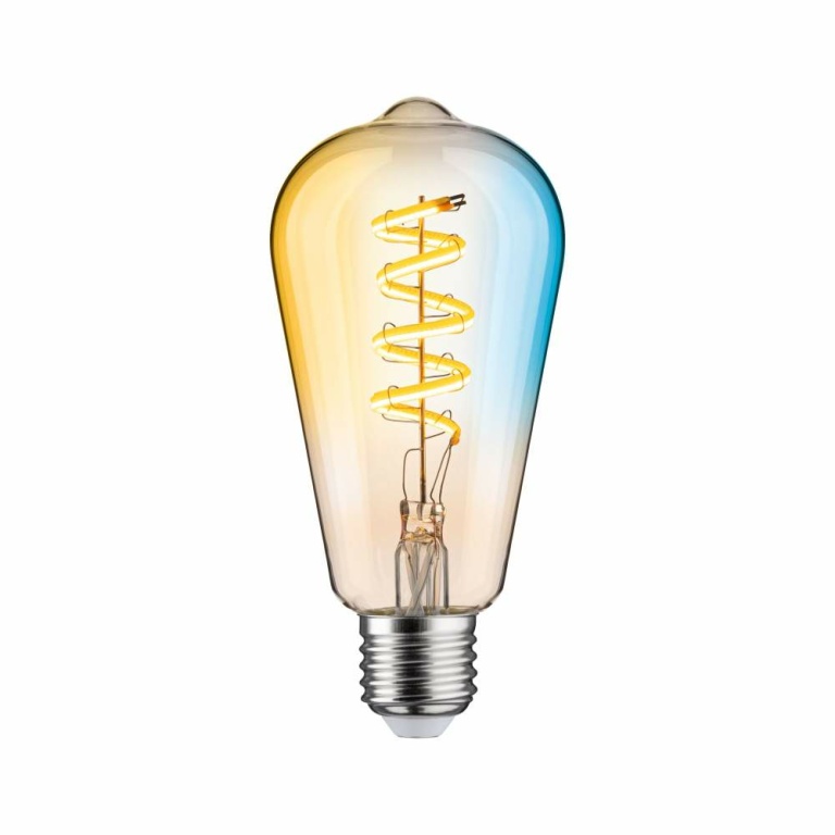 Paulmann Filament 230V Smart Home Zigbee 3.0 LED Kolben ST64 E27  600lm 7,5W Tunable White dimmbar Gold