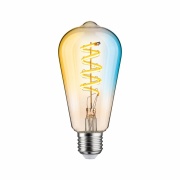 Filament 230V Smart Home Zigbee 3.0 LED Kolben ST64 E27  600lm 7,5W Tunable White dimmbar Gold