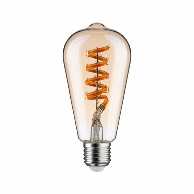 Paulmann Filament 230V Smart Home Zigbee 3.0 LED Kolben ST64 E27  470lm 6,3W RGBW+ dimmbar Gold