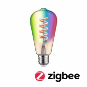 Filament 230V Smart Home Zigbee 3.0 LED Kolben ST64 E27  470lm 6,3W RGBW+ dimmbar Gold