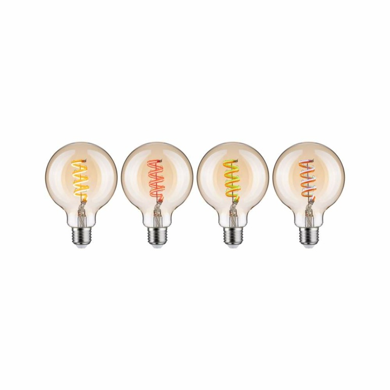 Paulmann Filament 230V Smart Home Zigbee 3.0 LED Globe G95 E27  470lm 6,3W RGBW+ dimmbar Gold