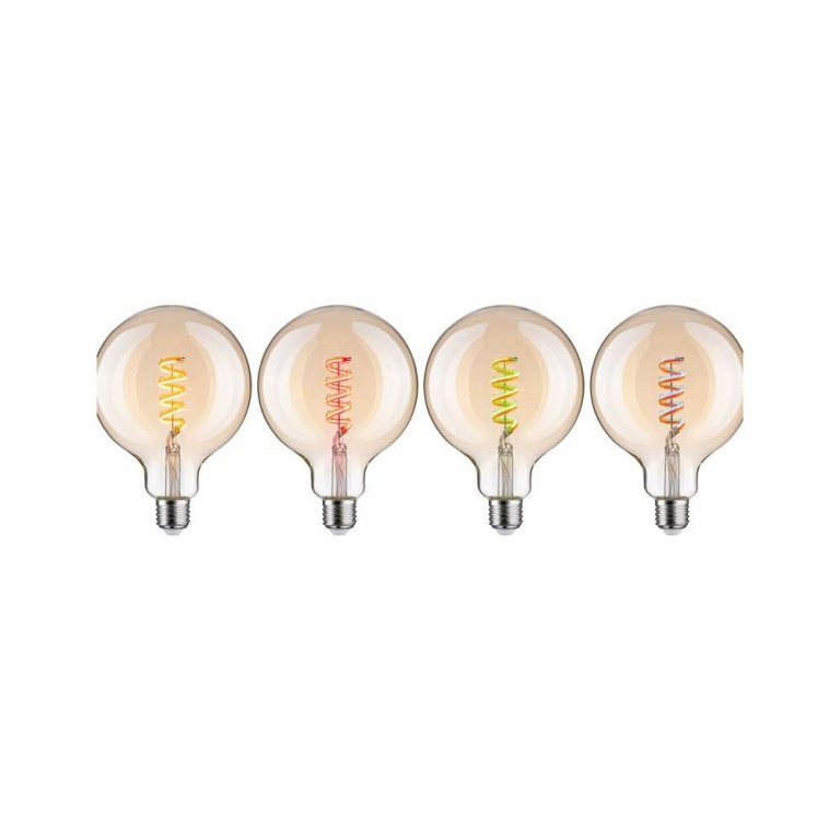 Paulmann Filament 230V Smart Home Zigbee 3.0 LED Globe G125 E27  470lm 6,3W RGBW+ dimmbar Gold