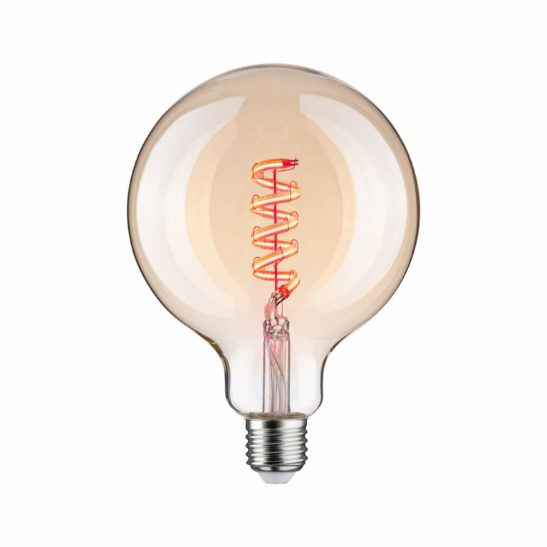 Paulmann Filament 230V Smart Home Zigbee 3.0 LED Globe G125 E27  470lm 6,3W RGBW+ dimmbar Gold