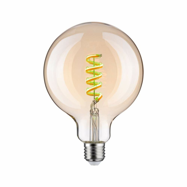 Paulmann Filament 230V Smart Home Zigbee 3.0 LED Globe G125 E27  470lm 6,3W RGBW+ dimmbar Gold